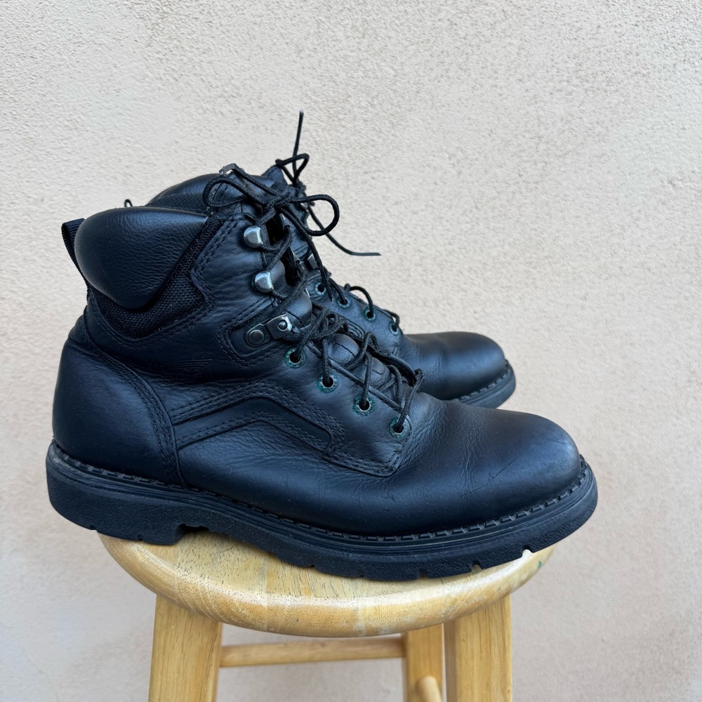 Red Wing Shoes Black Leather 923 EH Soft Toe Work Boots Mens 11 D